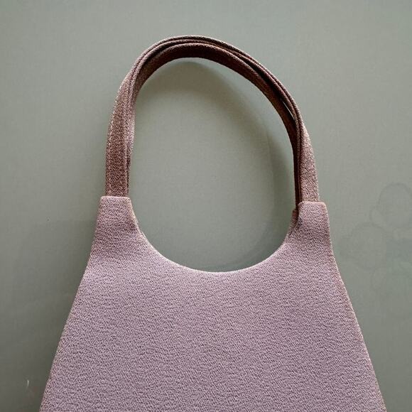 Vintage Gray Cloth Handbag Purse with Shoulder Strap - Picture 2 of 9